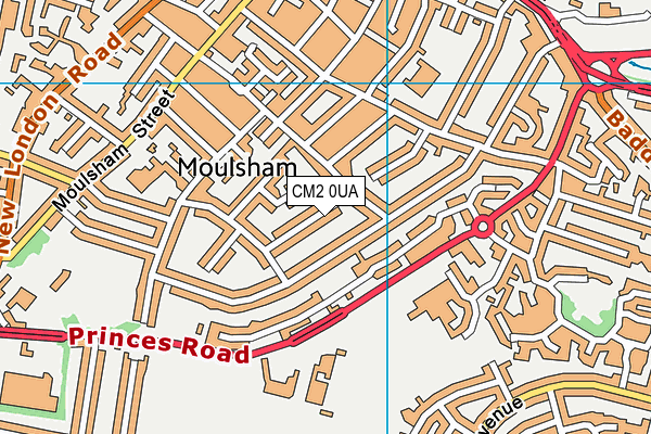 CM2 0UA map - OS VectorMap District (Ordnance Survey)