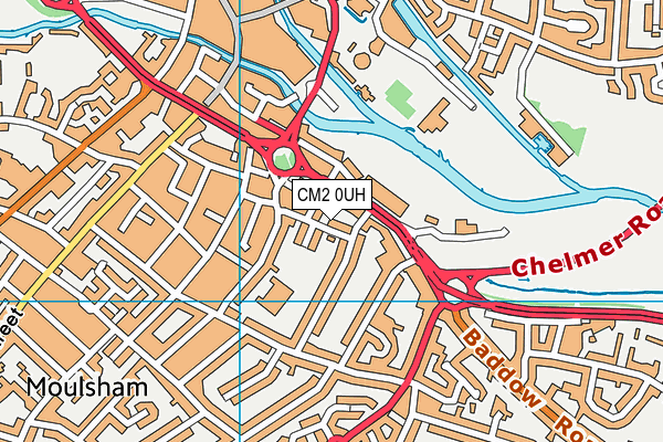 CM2 0UH map - OS VectorMap District (Ordnance Survey)