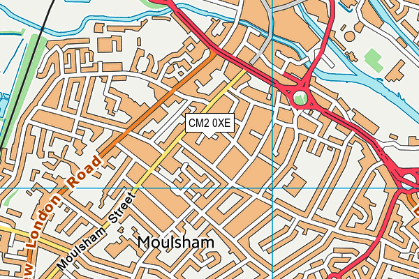 CM2 0XE map - OS VectorMap District (Ordnance Survey)