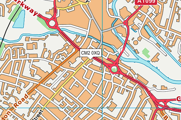 CM2 0XQ map - OS VectorMap District (Ordnance Survey)