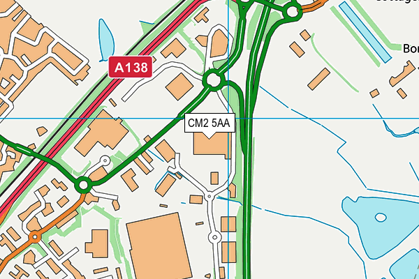 CM2 5AA map - OS VectorMap District (Ordnance Survey)