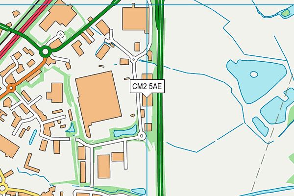 CM2 5AE map - OS VectorMap District (Ordnance Survey)