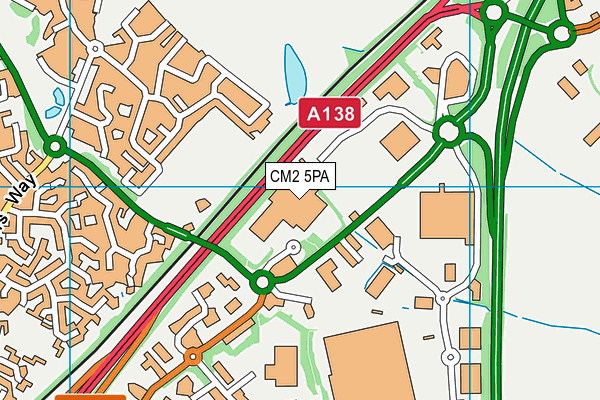 CM2 5PA map - OS VectorMap District (Ordnance Survey)