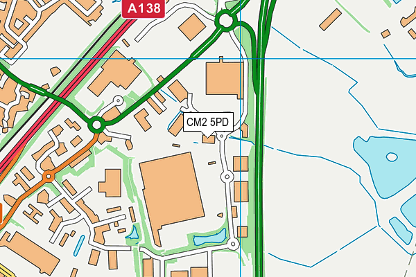 CM2 5PD map - OS VectorMap District (Ordnance Survey)