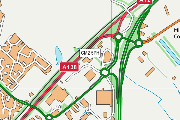 CM2 5PH map - OS VectorMap District (Ordnance Survey)