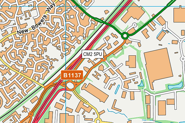 CM2 5PU map - OS VectorMap District (Ordnance Survey)