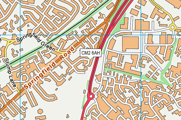 CM2 6AH map - OS VectorMap District (Ordnance Survey)