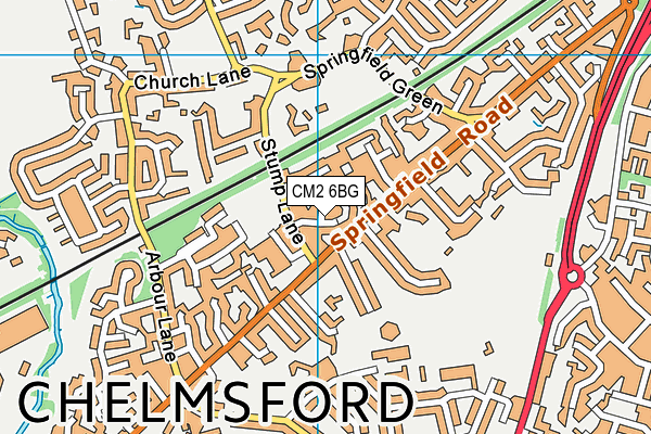 CM2 6BG map - OS VectorMap District (Ordnance Survey)