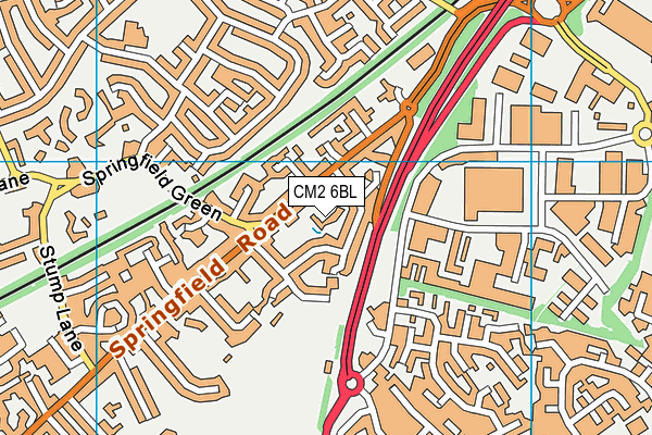 CM2 6BL map - OS VectorMap District (Ordnance Survey)