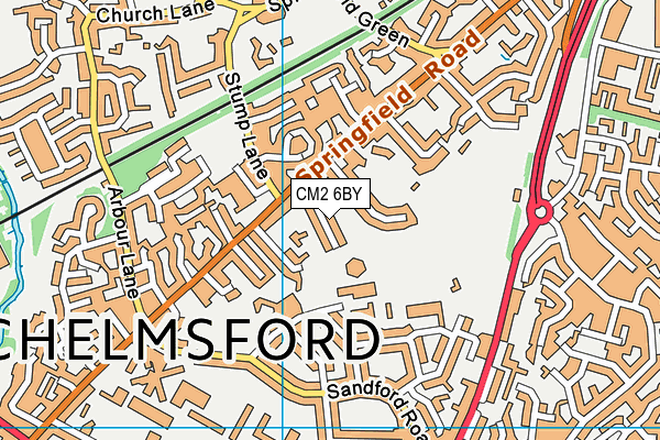 CM2 6BY map - OS VectorMap District (Ordnance Survey)