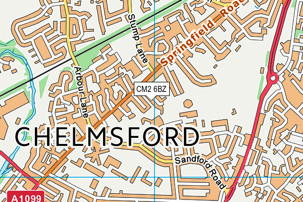 CM2 6BZ map - OS VectorMap District (Ordnance Survey)