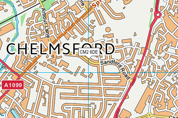 CM2 6DE map - OS VectorMap District (Ordnance Survey)