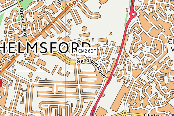 CM2 6DF map - OS VectorMap District (Ordnance Survey)