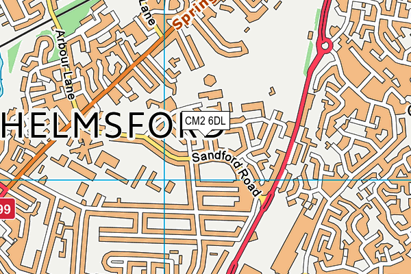 CM2 6DL map - OS VectorMap District (Ordnance Survey)