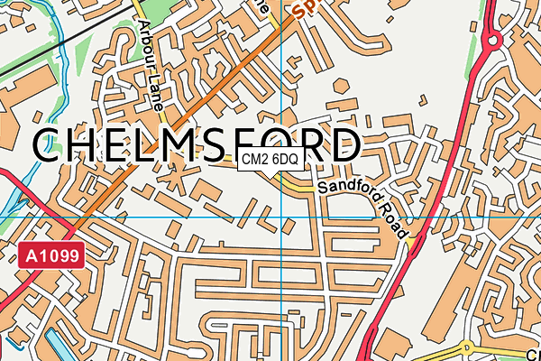CM2 6DQ map - OS VectorMap District (Ordnance Survey)