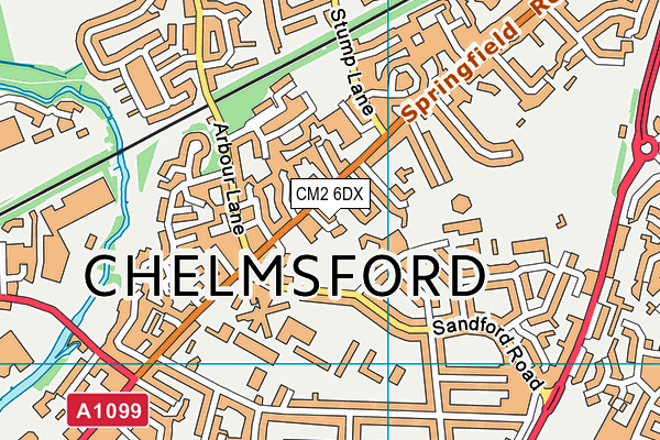 CM2 6DX map - OS VectorMap District (Ordnance Survey)