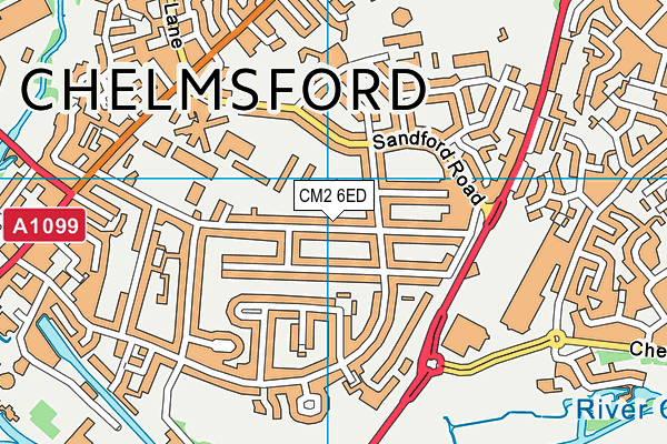CM2 6ED map - OS VectorMap District (Ordnance Survey)