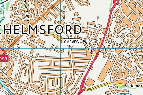 CM2 6EG map - OS VectorMap District (Ordnance Survey)