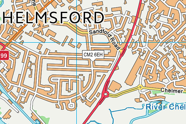 CM2 6EH map - OS VectorMap District (Ordnance Survey)