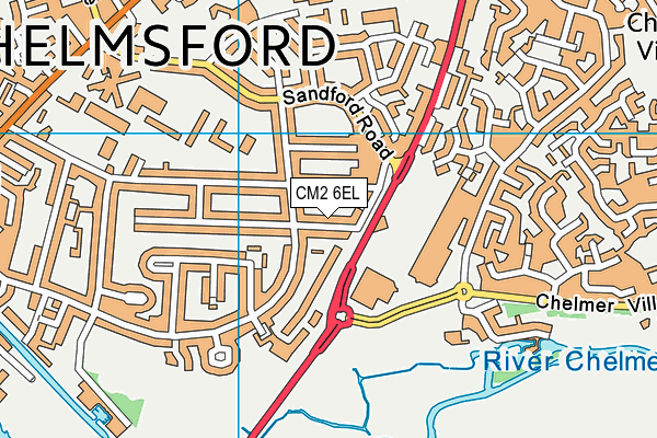 CM2 6EL map - OS VectorMap District (Ordnance Survey)