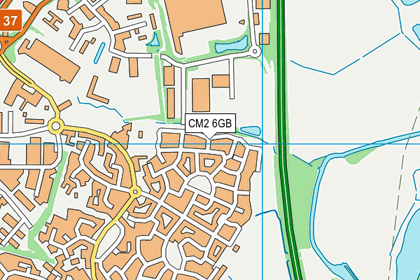 CM2 6GB map - OS VectorMap District (Ordnance Survey)