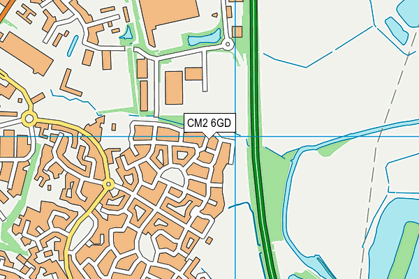CM2 6GD map - OS VectorMap District (Ordnance Survey)