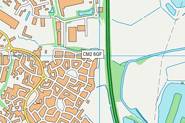 CM2 6GF map - OS VectorMap District (Ordnance Survey)
