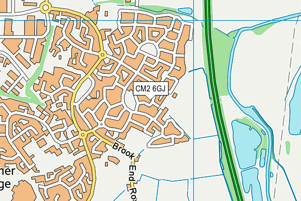 CM2 6GJ map - OS VectorMap District (Ordnance Survey)