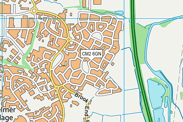 CM2 6GN map - OS VectorMap District (Ordnance Survey)