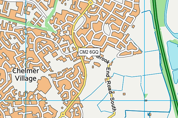 CM2 6GQ map - OS VectorMap District (Ordnance Survey)