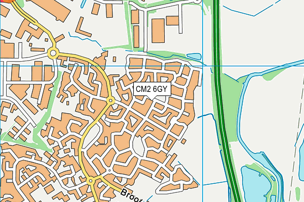 CM2 6GY map - OS VectorMap District (Ordnance Survey)