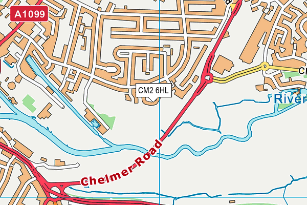 CM2 6HL map - OS VectorMap District (Ordnance Survey)