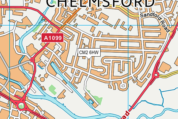 CM2 6HW map - OS VectorMap District (Ordnance Survey)