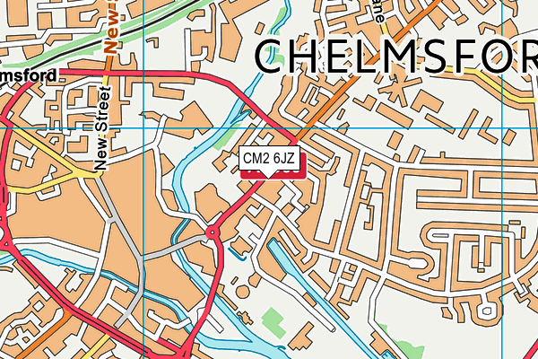 CM2 6JZ map - OS VectorMap District (Ordnance Survey)