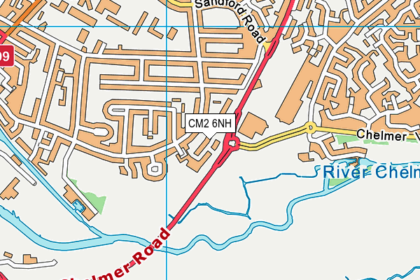 CM2 6NH map - OS VectorMap District (Ordnance Survey)