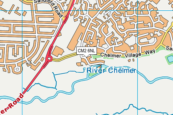 CM2 6NL map - OS VectorMap District (Ordnance Survey)