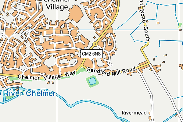 CM2 6NS map - OS VectorMap District (Ordnance Survey)