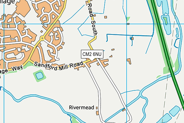CM2 6NU map - OS VectorMap District (Ordnance Survey)