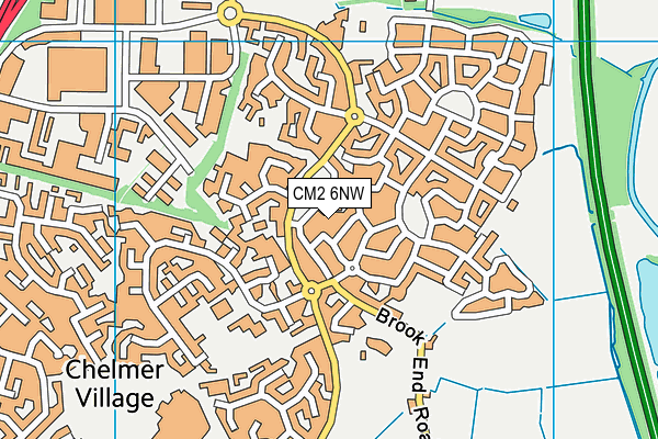 CM2 6NW map - OS VectorMap District (Ordnance Survey)
