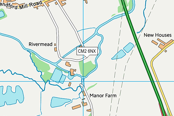CM2 6NX map - OS VectorMap District (Ordnance Survey)