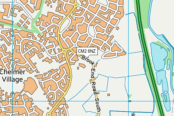 CM2 6NZ map - OS VectorMap District (Ordnance Survey)