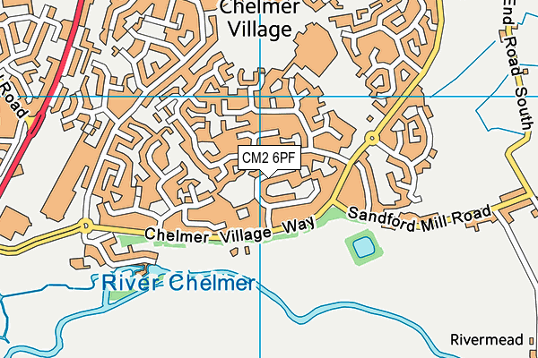 CM2 6PF map - OS VectorMap District (Ordnance Survey)