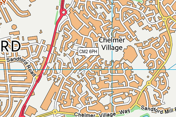 CM2 6PH map - OS VectorMap District (Ordnance Survey)