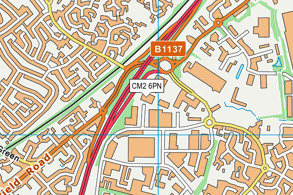 CM2 6PN map - OS VectorMap District (Ordnance Survey)