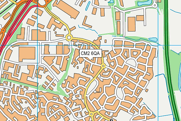 CM2 6QA map - OS VectorMap District (Ordnance Survey)