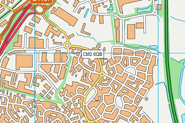 CM2 6QB map - OS VectorMap District (Ordnance Survey)