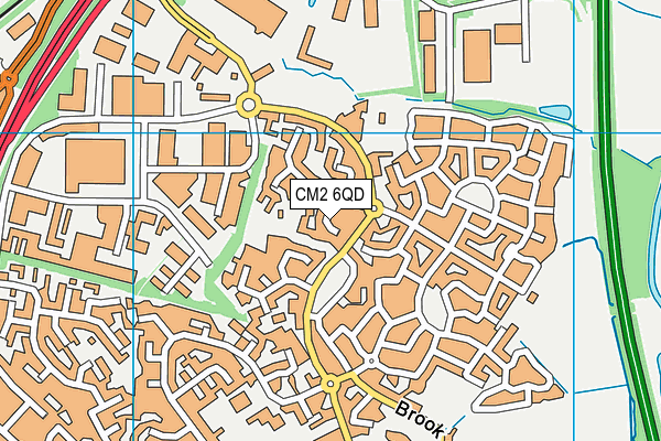 CM2 6QD map - OS VectorMap District (Ordnance Survey)