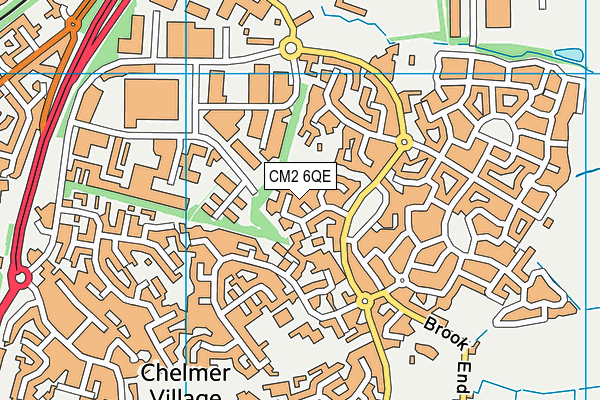 CM2 6QE map - OS VectorMap District (Ordnance Survey)