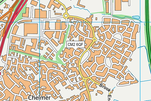 CM2 6QF map - OS VectorMap District (Ordnance Survey)