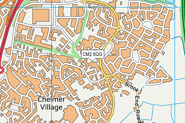 CM2 6QG map - OS VectorMap District (Ordnance Survey)